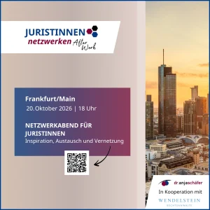 Juristinnen netzwerken After Work in Frankfurt/Main
