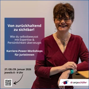 Karriere-Powerworkshops 01.2026: selbstbewusst mit Expertise & Persönlichkeit