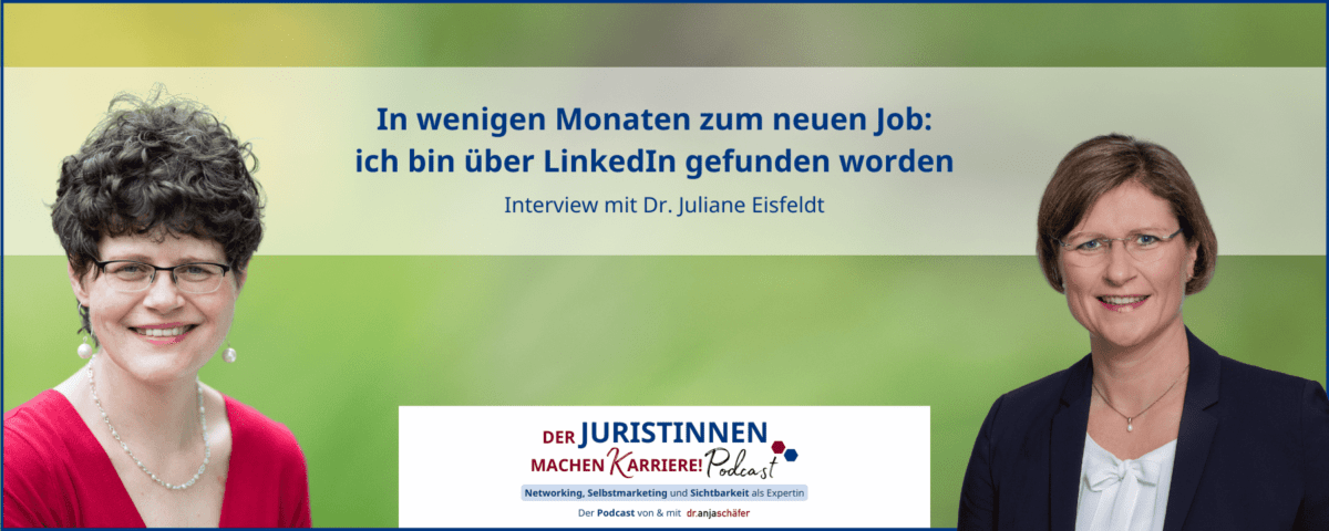 JMK 233 - Neuer Job in wenigen Monaten: ich bin über LinkedIn gefunden worden - Interview mit Dr. Juliane Eissfeldt