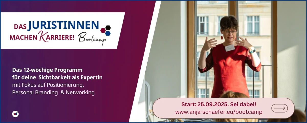 Juristinnen machen Karriere Bootcamp 09/2025