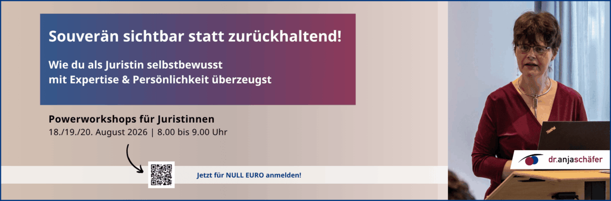 Karriere-Powerworkshops 08/26 - Souverän sichtbar statt zurückhaltend